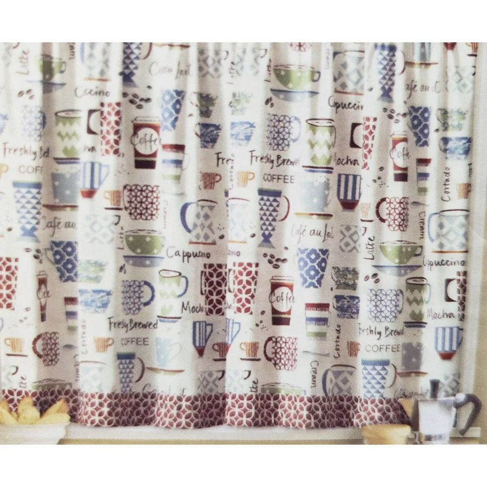 3pc. Rod Pocket Curtains Set (2 Tiers & Valance 60